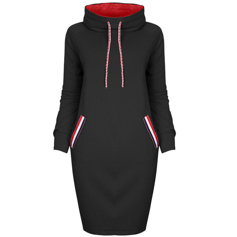 Damen Winterkleid mit Kapuze – Warmes Sweatkleid für kalte Tage